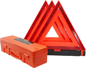 Triangle d'avertissement de sécurité routière pliable hautement réfléchissant certifié DOT marché américain UAS 3pcs par boîte de transport