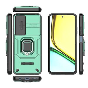 Cubierta de teléfono de lente protectora de PC de plástico duro a prueba de golpes de lujo con funda de soporte para <span class=keywords><strong>OPPO</strong></span> Realme C65 4G - Product Image 5