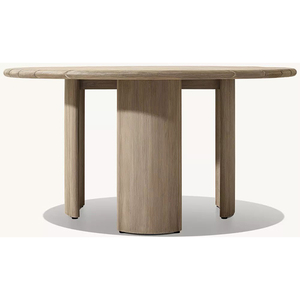 Mesa Redonda de Madera de Teca de Diseño Moderno y Alta Calidad para Patio Exterior, Jardín, Precio de Fábrica, Muebles de Madera - Product Image 1