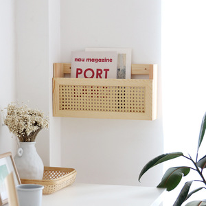Cajas de almacenamiento tejidas a mano de estilo japonés, cestas de almacenamiento para colgar en la pared, para la sala de estar, cubierta para periódicos y router. - Product Image 3