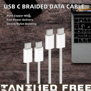 Cable de Carga Rápida USB Tipo-C a Tipo-C, Cable de Alimentación Trenzado de Nailon para Teléfono Móvil - Product Image 2