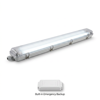Lampes LED étanches T8 à montage en surface, IP65, anti-vapeur, pour usage agricole, 9W, 18W, 36W, avec support de lampe à poussoir, éclairage d'urgence