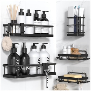 Explosive Modern Corner Mounted Bathroom <b>Towel</b> Rack Zinc Alloy Multi-Layer Storage Shelf Non-Perforate - Product Image 2