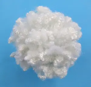 Fibre de polyester vierge HCS matière première pour le remplissage de jouets Fabricants et fournisseurs de fibres de polyester