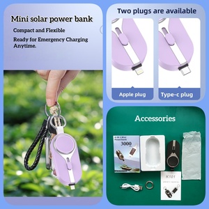 Портативный солнечный беспроводной повербанк OTHC K101A с разъемом Type-C для iPhone, мобильных телефонов, часов, аварийная зарядка, быстрая зарядка, подарок - Product Image 5