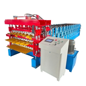 Machine de formage à rouleaux trapézoïdale à double et triple couche <span class=keywords><strong>pour</strong></span> <span class=keywords><strong>tuiles</strong></span> de <span class=keywords><strong>toiture</strong></span> avec moteur 380V, épaisseur 0,3-0,8 mm - Product Image 6