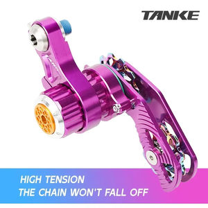 Zincir gergi bisiklet tek hız zincir kılavuzu katlanır bisiklet alüminyum alaşımlı kasnak - Product Image 4