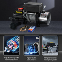 Treuil électrique 12v/24v 2000-12000lbs pour ATV, UTV, bateau, télécommande sans fil, tout-terrain, SUV, Jeep