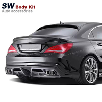 Diffuseur arrière en fibre de carbone de style Piecha pour Mercedes-Benz CLA W117 CLA45, amélioration du diffuseur arrière, lèvre de séparateur arrière, garniture de diffuseur, 2013+