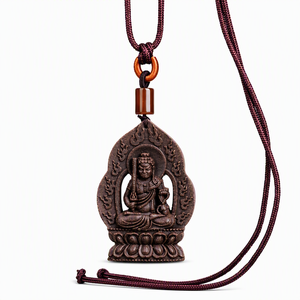 Handmade Borneol Incense Necklace Acala Buddha Pendant Natural Herbal OEM Private Label <strong>Zen</strong> Spiritual Portable Fragrance Lucky - Product Image 1