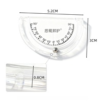 Instrument de mesure d'angle de tête de lit en PC pour hôpital, mini rapporteur portable blanc transparent durable pour usage clinique au chevet du patient