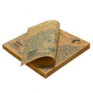 Papier de cuisson antiadhésif de qualité alimentaire, résistant à l'huile, avec impression de logo personnalisée, pour l'emballage de hamburgers et de rouleaux de poulet, pour la cuisson - Product Image 1