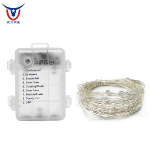 Đèn Dây Đồng <span class=keywords><strong>Led</strong></span> Siêu Nhỏ Trang Trí Tiệc Đám Cưới Cây Thông Giáng Sinh Điều Khiển Từ Xa Chạy Bằng Pin 3M 5M - Product Image 2