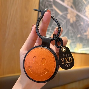 High Quality Holiday Souvenir Eco-Friendly Car <b>Keyring</b> Business Gifts Girls Shoulder Bag Charms Soft PU Leather Smile Keychains - Product Image 4