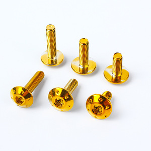 Accesorios para Motocicleta, Botón de Freno de Titanio Quemado, Tornillo Hexagonal Y15ZR, Accesorio Decorativo Hexagonal de Seis Orificios - Product Image 1