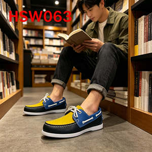 ZYF, Zapatos Náuticos Casuales Antideslizantes para Caminar por el Barrio, de Larga Duración, con Suela de Goma Resistente, Zapatos Tipo Mocasín de Moda para Niños HSW063 - Product Image 2