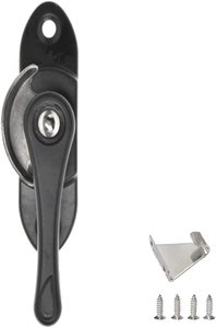 Serrure à ressort noire universelle demi-lune en métal pour fenêtre - Product Image 2