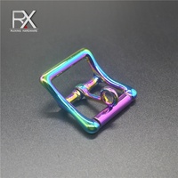 Boucle à ardillon personnalisée en alliage de zinc de couleur arc-en-ciel sans nickel Boucle de ceinture réglable en métal avec languette pour fermoir de sac à vêtements