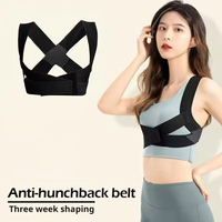 Correcteur de posture invisible réglable pour adultes avec sangles respirantes et portables, soutien de la taille et de la poitrine