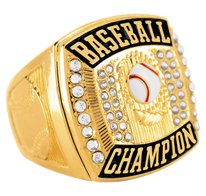 Bagues de championnat personnalisées en gros pour jeunes (baseball/softball) en alliage plaqué argent/or avec pierres précieuses – Style sportif/décontracté – Première place - Product Image 2