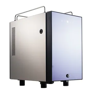 Combine de aço inoxidável do tela táctil com o refrigerador fresco do leite da máquina do café com a caixa-2 do leite 6L ao refrigerador 8 Celsius