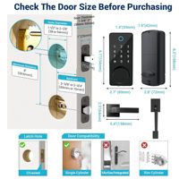 Cerradura Inteligente con Huella Dactilar, Alarma Antirrobo, Soporte para Tarjeta de Memoria, Wi-Fi, App Tuya, Seguridad Grado C, Acero Inoxidable para el Hogar