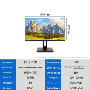 Superventas Gaming 1K/2K/4K 22/24/27 pulgadas Computadora sin marco 60HZ/100HZ/120HZ/180HZ/240HZ Monitor IPS - Product Image 6
