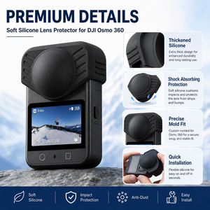 LA สำหรับออสโม 360 II รุ่นแรกที่เข้ากันได้กับเลนส์ซิลิโคนน้ำหนักเบาแบบยืดหยุ่นฝาครอบป้องกันกล้องกันฝุ่นทนต่อแรงกระแทก - Product Image 2