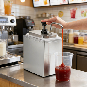 Dispensador de Salsas Comercial de Acero Inoxidable de 2L con 3 Cabezales, Dispensador de Condimentos de Triple Cabezal para Cafetería - Product Image 5