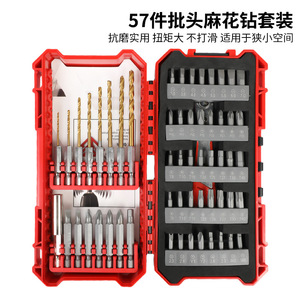 Dr. Giant 57-Piece Ratchet Screwdriver Set Plastic Box 196mm Electric Screwdriver Bits Tool Set - Product Image 5