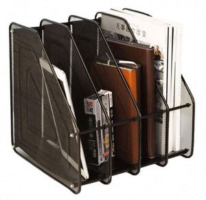 Fournitures de bureau et scolaires, porte-revues à 4 niveaux, séparateurs de dossiers, étagère en métal, organiseur de bureau en maille métallique, accessoires de bureau - Product Image 1