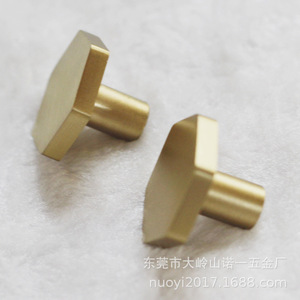 Nuoyi Brass Hexagonal Drawer Handle Minimalist Furniture <b>Knob</b> <b>Copper</b> Material Durable Design - Product Image 4