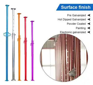 1.6-3M sơn thép Hỗ trợ màu Đỏ thép đạo cụ mạ kẽm điều chỉnh shoring bài cho xây dựng