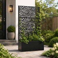 Jardinière en métal avec treillis, potager surélevé, jardinières d'intimité pour plantes grimpantes, légumes, vigne, pour jardin extérieur