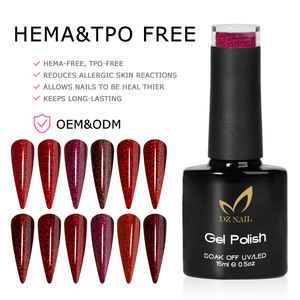圣诞红色全息闪光凝胶指甲油 - 快速固化无毒闪光凝胶，适合节日美甲 - Product Image 2