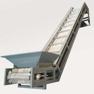 Convoyeur à plateaux en acier inoxydable pour l'alimentation automatique des élevages, type déflecteur, petit convoyeur de matériaux à forte pente - Product Image 6