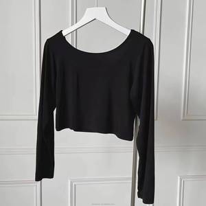 Camisa Elegante de Manga Larga para Mujer, Nueva, para Oficina, Cuello Redondo, Top Básico - Product Image 3