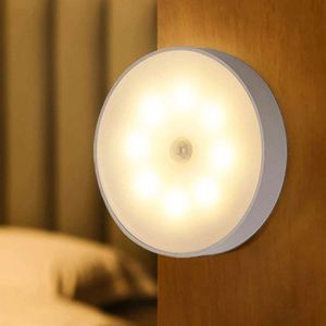 Luz Nocturna Recargable USB con Sensor de Luz Blanca Cálida para Dormitorio, Pasillo y Corredor, Uso Nocturno - Product Image 1