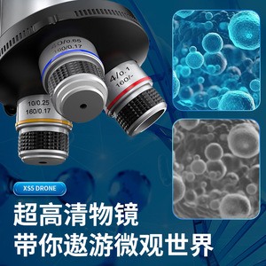 Biological Microscope 10x 40x 100x LED Light Source For Primary And Secondary School Students Teaching Use - Product Image 5