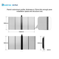Panel de Pantalla LED Transparente para Interiores y Exteriores de 1000x1000 mm, Full HD, 4000 cd, Resistente al Agua, Pantalla LED Holográfica