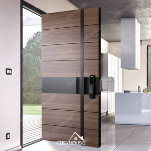 Sang Trọng Bằng Gỗ Phía Trước Cửa Cho Ngôi Nhà Chính Lối Vào Gỗ Rắn Nhập Thiết Kế Hiện Đại - Product Image 3