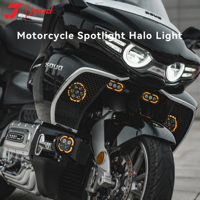 Feux auxiliaires de moto JPAD J9S LED J7Pro, lumière halo 6 couleurs, RT6Pro, faisceau haut/bas, super lumineux, 200W, 12-15V, intelligent, automatique