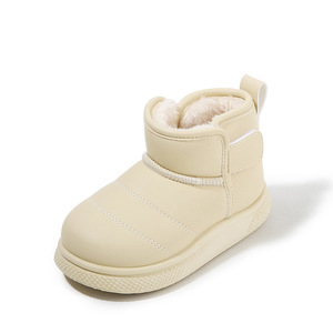 Chaussures d'hiver tendance pour enfants, à enfiler, à semelle souple, bottes courtes en fourrure épaisse et chaude pour garçon et fille - Product Image 6