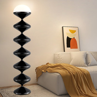 Lampadaire d'Angle LED Bauhaus Contemporain Minimaliste pour Salon Chambre, Style Boule Plate