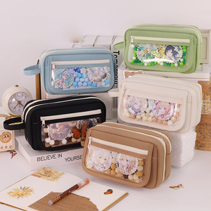 Estuche escolar Oxford espacioso al por mayor, estuche de lápices con múltiples bolsillos para niños, fabricante al por mayor, estuche de papelería Oxford para lápices - Product Image 1