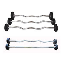Barre de musculation droite et incurvée de qualité professionnelle pour la maison, avec revêtement en caoutchouc, pour l'haltérophilie, utilisée en salle de sport, ensemble de barres fixes