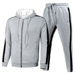 Conjunto Deportivo de 2 Piezas para Hombre, 100% Poliéster, Tejido Transpirable, con Capucha, Chaqueta de Manga Larga con Cierre Completo - Product Image 4
