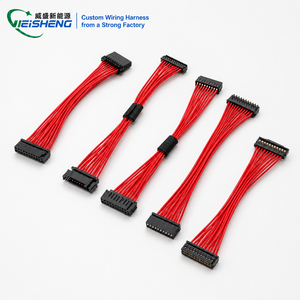定制1.0mm/1.25mm间距微型连接器红色线束，适用于PCB和电子设备 - Product Image 1
