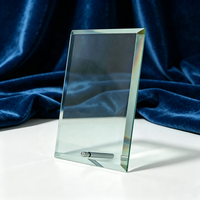 Trophée en verre cristal transparent avec support métallique, plaque de récompense en verre, cadeau en cristal, prix pour les gagnants, cérémonie de reconnaissance du personnel