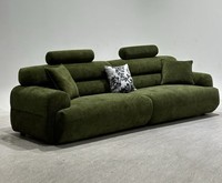 Canapé modulaire sectionnel moderne et élégant en tissu, trois places, durable, minimaliste, couleur crème, pour salon, hôtel, école, avec rembourrage en éponge